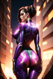 CYBERPUNK HERO COMIC FANTASY FINE ART PRINT 13"x19" PICTURE POSTER SEXY WOMAN