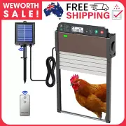 Solar Automatic Chicken Coop Door Opener Cage Closer Timer Light Sensor LCD AU