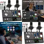 Podcast Mixer Equipment Microphone Condenser Bundle Kit Studio Audio Recording