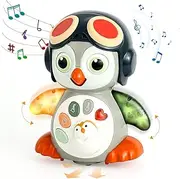 Musical Penguin Toys, Early Learning Educational Toy with Light and Sound, Touch and Go Crawling, Interactive Dancing, Singing Early Learning Toy, for 1 2 3 Year Old Toddler, Boy Girl's Birthday Gift