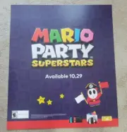 Mario Party Super Stars Nintendo Switch 28" X 24" Poster Promo THICK Display Ad