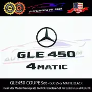 GLE450 COUPE 4MATIC Rear Star Emblem Black Letter Badge Logo AMG Mercedes C292