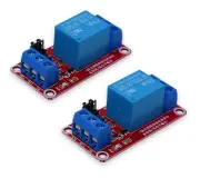 2Pcs 5V 1 Channel Relay Module Relay Switch with OPTO Isolation High Low Level T