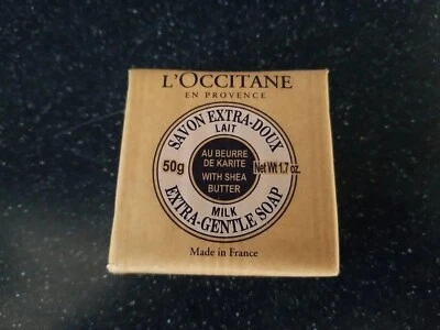 L'Occitane Extra Gentle Milk Bar Soap with Shea Butter 1.7oz 50g New