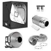 Grow Tent 6 Inch Inline Duct Fan Air Carbon Filter 25 Feet Ducting Rope Hanger