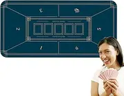 Poker Rubber Mat | Blackjack Table Mat,Professional Smooth Surface Anti-Slip Water Resistant Poker Rubber Mat with Carrying Bag for Poker Games Hoffti