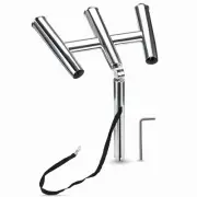 Stainless Steel Trident Outrigger Triple Rod Holder Kite Fishing Mount 3 Tubes