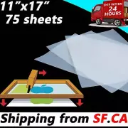 11"x 17"，Waterproof Inkjet Transparency Silk Screen Printing Film 75 Sheets