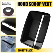 Black Car Air Flow Intake Hood Scoop Vent Bonnet Decorative Cover Universal ABS