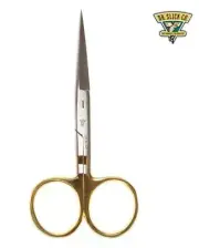NEW Dr Slick 4.5" Gold Loop Hair Scissors Straight SH45G Fly Tying Fishing Tool