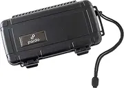 Pardo Cigar Case Travel Humidor - Waterproof, Rugged, Crushproof - Black - Holds up to 5 Large Ring Gauge Cigars