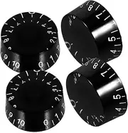 JEWEDECO 4pcs Electric Guitar Knobs Tone and Volume Control Potentiometer Knob Replacement Abs Material Easy Install