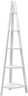 Artiss Display Shelf, 5 Tier Corner Wall Ladder Shelves Storage Rack Plant St...