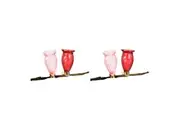 4pc Urban Products Decorative Kinkora Flower Clip Vases Clear Home Decor Light