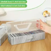 High Quality Clear Plastic Trading Card Storage Box Stackable Boxes w/ Clip Lock