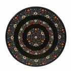 24'' antique marble center coffee corner side table top inlay pietra dura