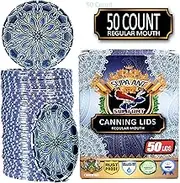 Canning Lids - Canning Lids Regular Mouth - Canning Jar Lids - Regular Mouth Canning Lids - Can Lids - Jar lids - For Jars Canning Lids 50pk (Blue Wall Plate)
