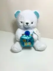 Hallmark Happy Birthday Small Teddy Bear White Blue Ears Present Stuffed Plush