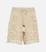 [Zimmermann] Zimmermann Chintz crochet shorts AU 6 neutrals