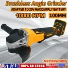 Brushless Cordless 100mm 4'' Angle Grinder Variable Speed For Dewalt 18V Battery