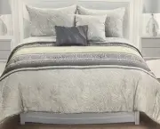 MAX STUDIO GREY ANIMAL PRINT KING DUVET COVER SET W/ SHAMS