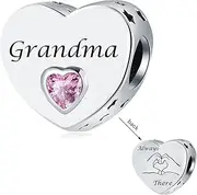 [DWJSu] Always in Heart Charm There Pink Crystal Love Bead fit Pandora Charms Bracelet for Women