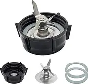 [QASULER] for Oster, Blender Replacement Parts Blender Ice Blade with Jar Base Cap and Two Rubber O Ring Seal Gasket Accessory Refresh Kit Blender Replacement Blade