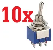 10x 6-Pin DPDT ON-ON Toggle Switch 6A 125VAC 10pcs useless box switch A