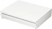 CBJAPAN Range Rack, Comtool White Width 19.7 x Depth 15.9 x Height 4.2 inches (50 x 40.5 x 10.8 cm) Under Kitchen Appliances Rack Under Microwave Storage Appliance Rack Sliding Table with Drawers