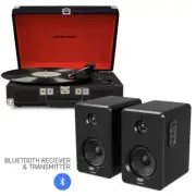 CROSLEY Crosley Cruiser Bluetooth Portable Turntable - Black + Bundled Majority