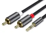 Flexible 3.5mm to 2RCA Cable 3.5mm to 2RCA Cable Y Splitter for Music Movie