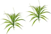 HOLIDYOYO 2pcs Artificial Cymbidium Orchid Plant Bouquet for Home and Garden Decoration Realistic Faux Orchid Branches Leaves for Weddings and Parties