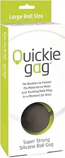 CC Games Quickie Ball Gag Super Strong Silicone Ball Gag- Large Black