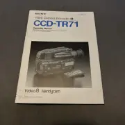 SONY CCD-TR71 Video Camera Recorder 8 Operating Instructions Manual Guide