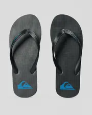 [Quiksilver] Quiksilver Men's Moncata Core Flip Flops Slippers in Black/Blue Size 11 11 Black/Blue