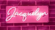 Custom Jacquelyn Jacqueline Acrylic 20" Neon Sign Light Lamp Display Wall Decor