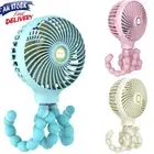 Baby Stroller Fan with Flexible Tripod Mini Desk Cooling Fan Handheld Room Car