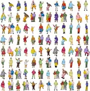 100pcs Model Trains 1:150 Scale Painted Figures N