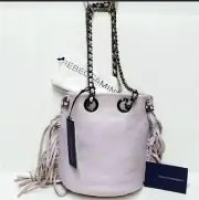 REBECCA MINKOFF LIGHT LILAC BRUNI FRINGE BAG NWT