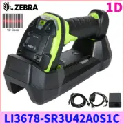 Zebra LI3678-SR3U42A0S1C Ultra-Rugged Cordless 1D Barcode Scanner w/Cradle Cable