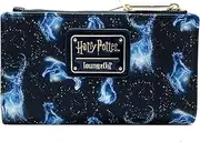 [Loungefly] Harry Potter Expecto Patronus All Over Print Faux Leather Wallet, Multi, One Size, Bifold Wallet