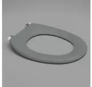 Caroma CARAVELLE CARE TOILET SEAT Single Flap, S/Steel Hinge ANTRACITE GREY