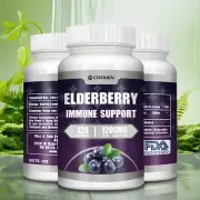 Elderberry Immune Support 1200mg - High Absorption, Antioxidant, Energy Booster