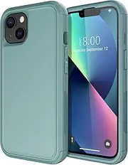 [Diverbox] for iPhone 13 Case [Shockproof] [Dropproof] [Dust-Proof],Heavy Duty Protection Phone Case Cover for Apple iPhone 13 (Pine Green)
