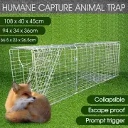 3 Size Animal Trap Cage Folding Humane Live Catch Possum Fox Rat Rabbit Bird