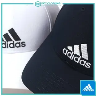 DOT 聚點 ADIDAS PERF CAP 白黑 深藍白 大LOGO 刺繡 透氣 棒球帽 老帽 男女