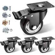 Castor Wheels, Heavy Duty Castor Wheels Set of 4, Swivel Plate Caster Wheels