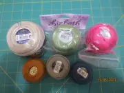 6 spool lot thread -Presencia Finca -DMC Cebelia -Lizbeth- DMC Cotton