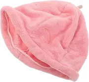 BESTYASH Plush Hair Drying Bonnet for Women Quick Dry Sauna Hat Shower Cap Lightweight Portable for Bathing Spa Travel Outdoor Activities Fleece Material