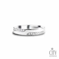 在飛比找Yahoo奇摩購物中心優惠-City Diamond 引雅 10分鑽石戒指(男)